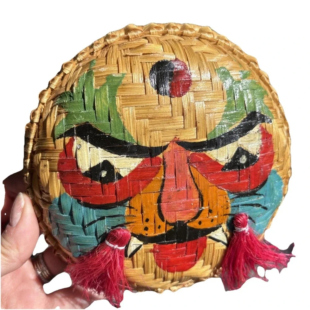 Set of 4 Vietnamese Basket Weave Masks 6